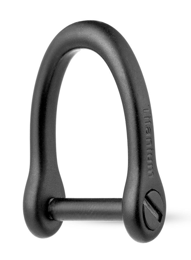 FEGVE Key Rings with Screw Shackle - Heavy Duty Strong Titanium D Rings Car Fob Key Chain Holder - 2/3 Inch/16mm （Black） - Image 1